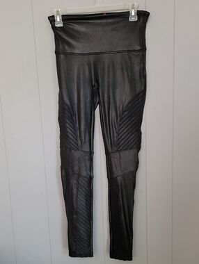 Spanx Women's Pants Large Black Faux Leather